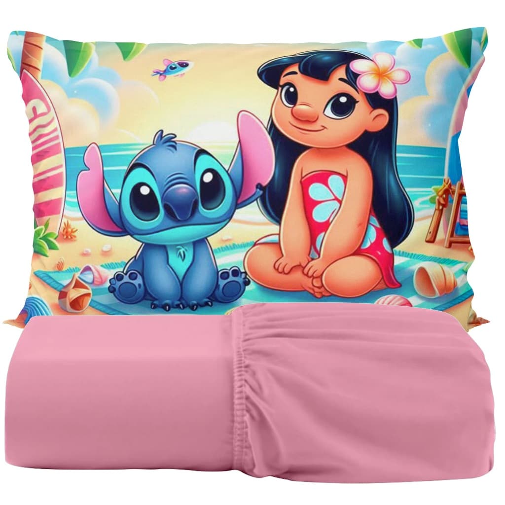Lençol Cama Solteiro 02 Peças 400 Micro Percal Estampas Infantil e Adulto 400 Fios