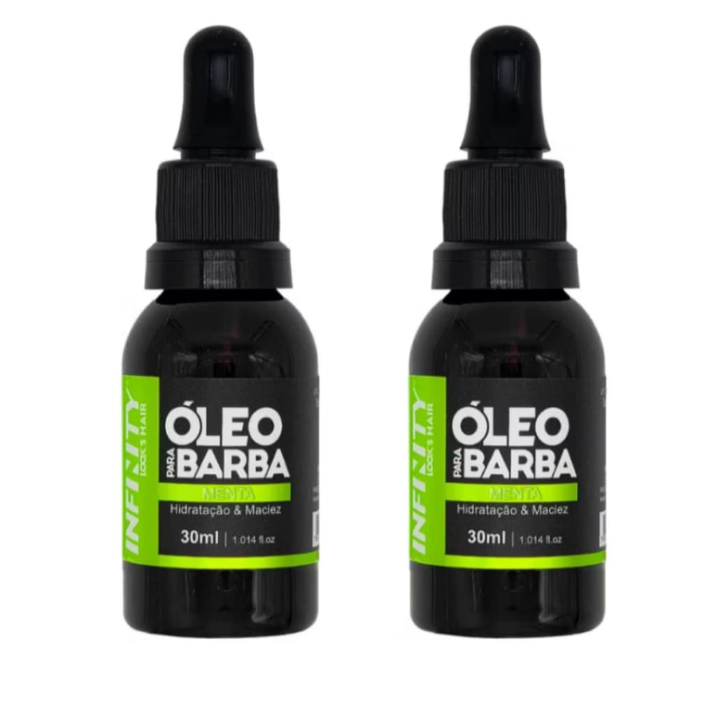 Kit 2x Óleo para Barba INFINITY LOOKS HAIR Menta Hidratação