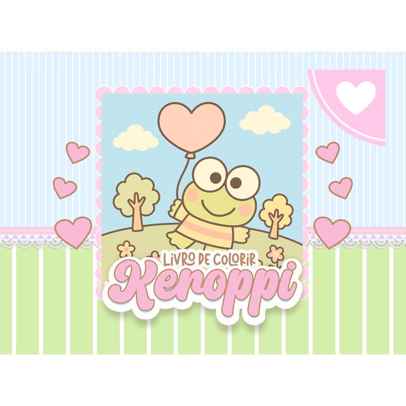 "Livro de Atividades Keroppi: 50 Desenhos para Pintar e Colorir - Official Sanrio Personagem para Fãs e Crianças"