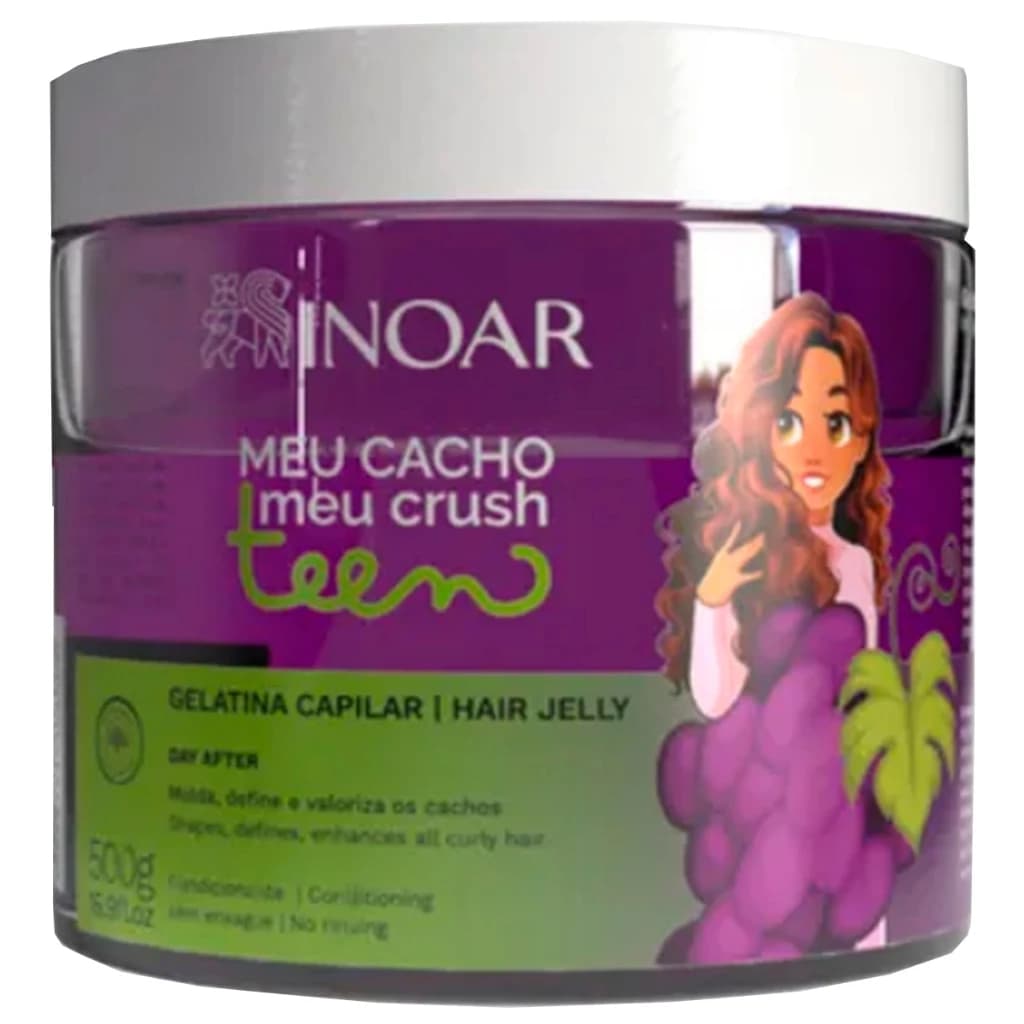 Inoar Meu Cacho Meu Crush Teen Gelatina Uva 500g