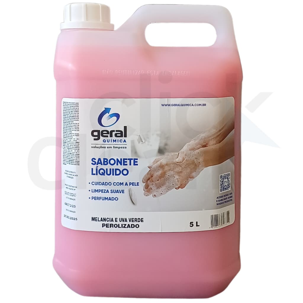 Sabonete Liquido Perolizado Uva Verde e Melancia - 5 Litros