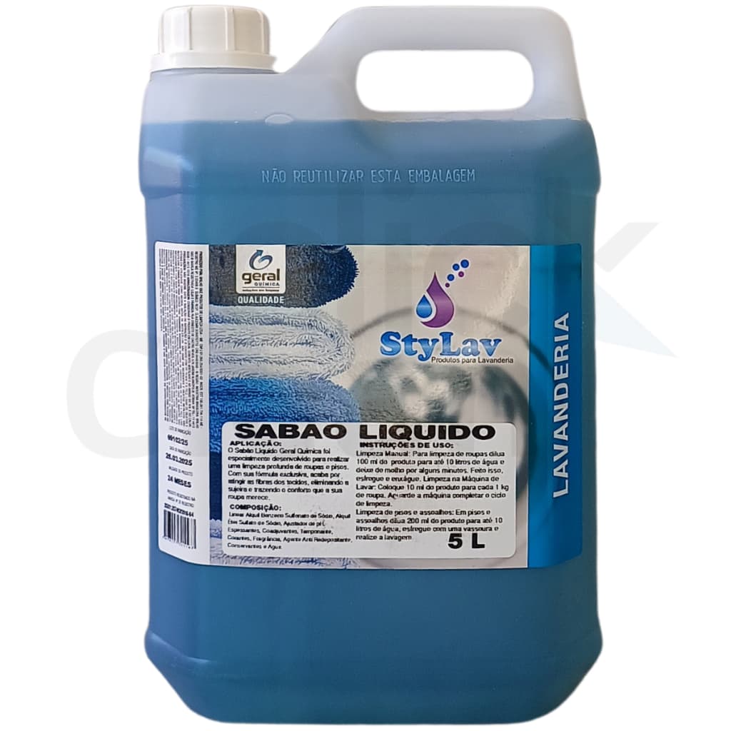 Sabão Liquido Concentrado | Lava Roupas Profissional - 5L