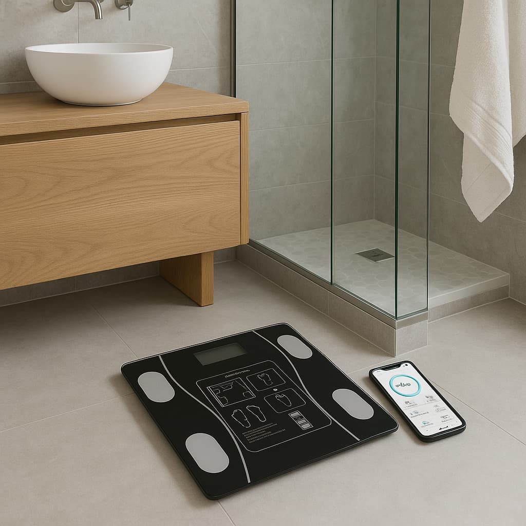 Balança Digital Profissional Corporal Bioimpedância Bluetooth Aplicativo Dieta Treino Banheiro