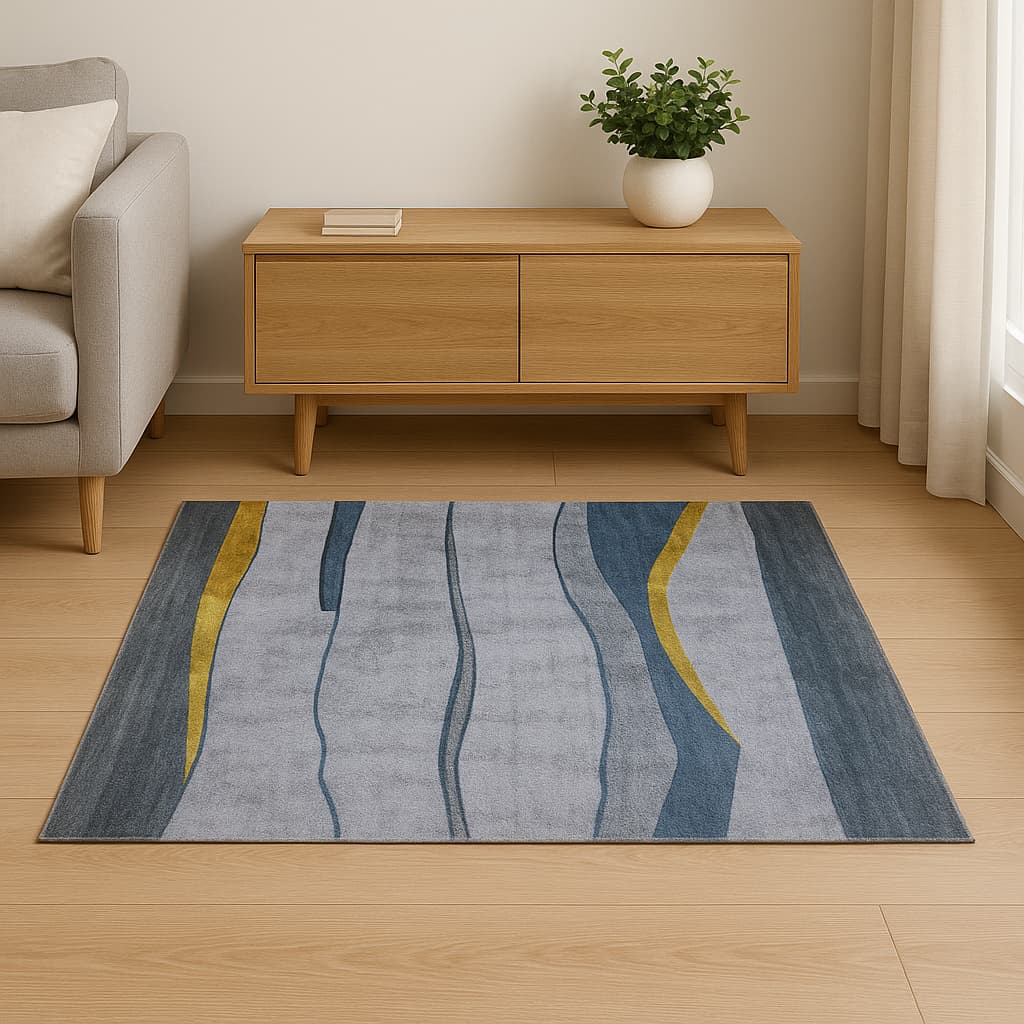 Tapete Grande Veludo Premium Retangular Antiderrapante Decorativo Sala Quarto Escritorio 140x100cm
