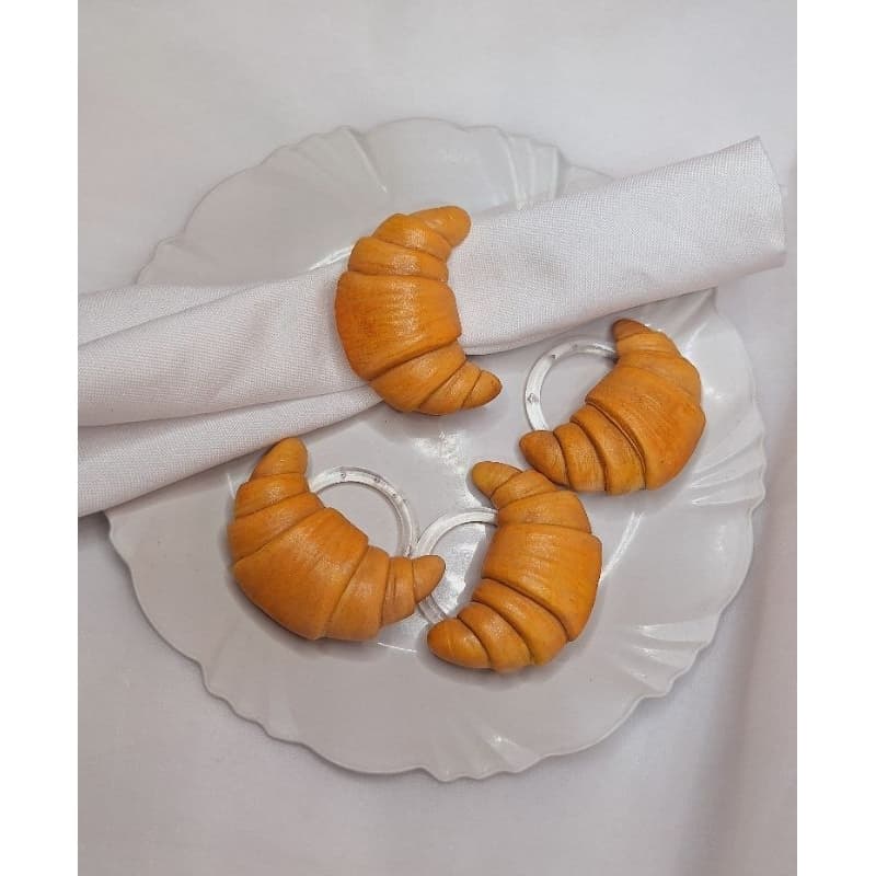 Kit porta guardanapo croissant biscuit mesa posta