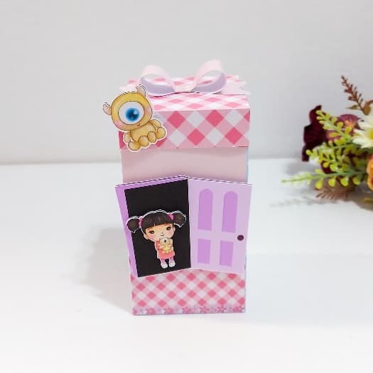 Caixa Retângulo Monstros S.A Aquarela - Lembrancinha Personalizada Festa de Aniversário Infantil