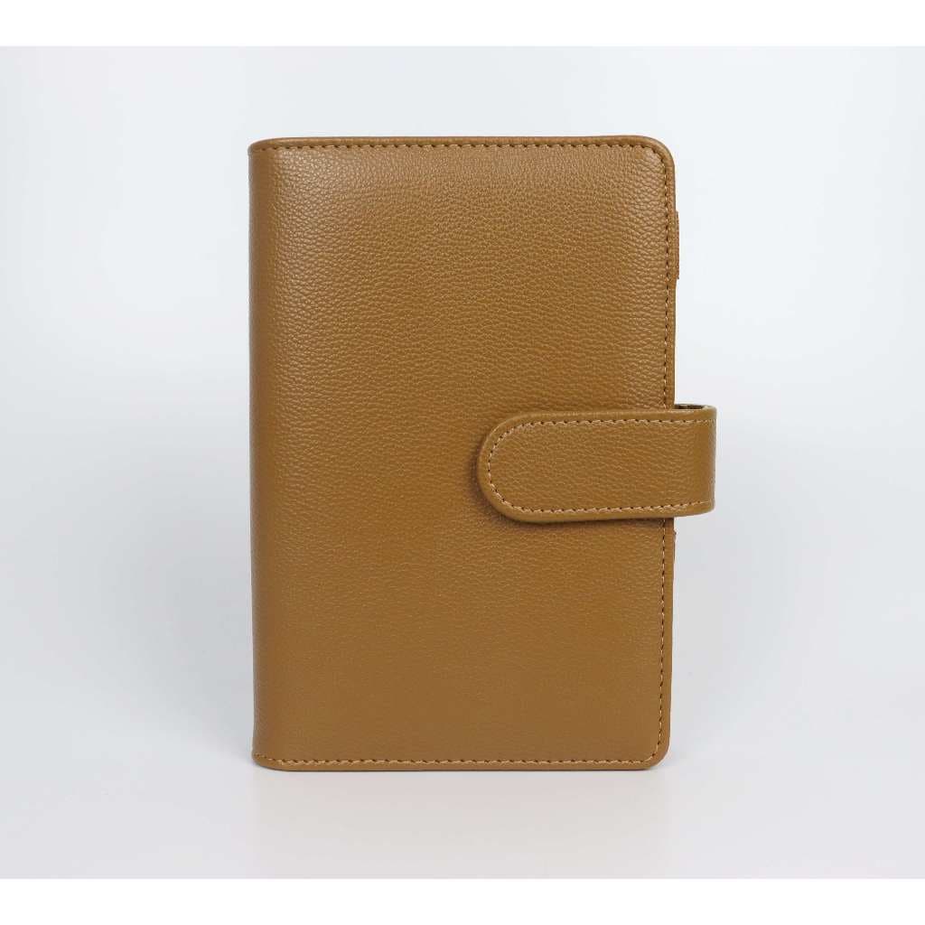 Agenda Planner Caderno Fichario Macaron A6 Só Capa--Cor Açucar Queimado