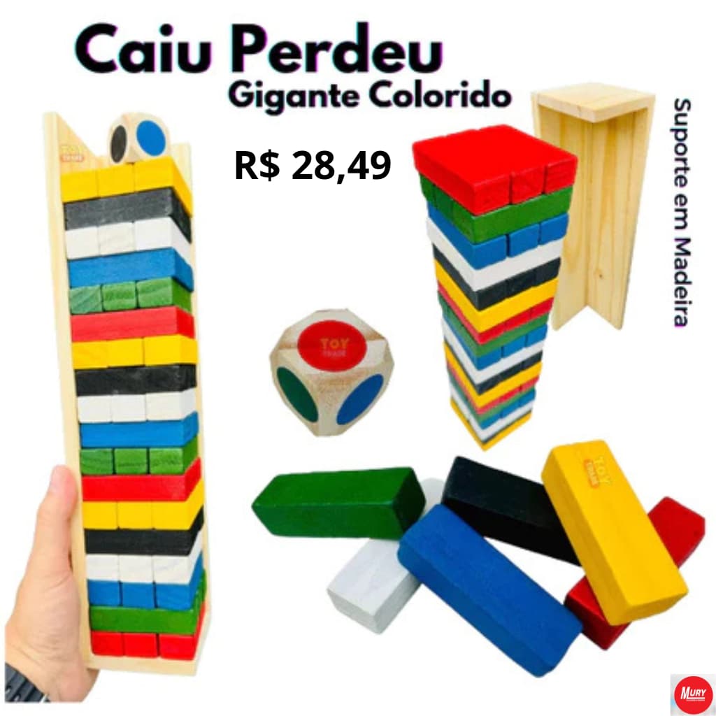 Jogo Interativo Torre de Equilíbrio - 45 peças