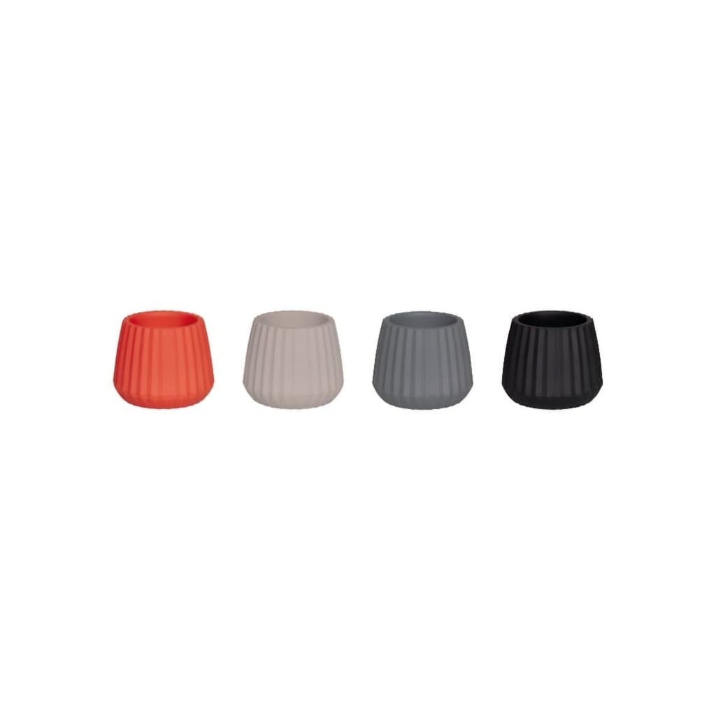 Vaso Cachepot Wave 15 cm (Altura) e prato acoplado e em cores sortidas MOR