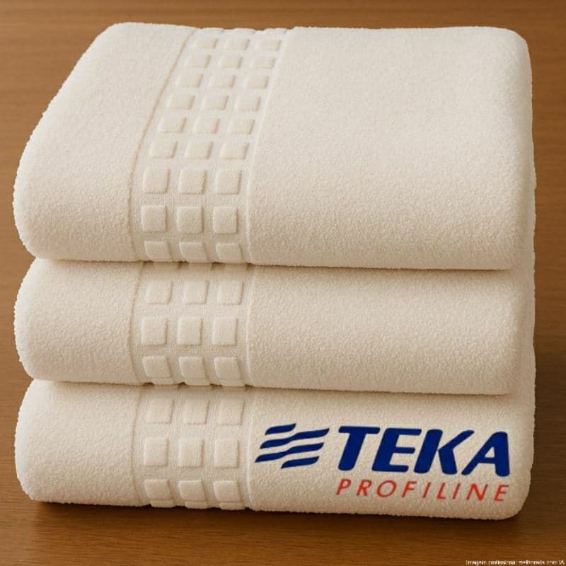 Kit 3 Toalhas de Banho Branca Hotel Teka Toronto Profiline 75x150 Luxo Algodão Macia Absorve Pousada