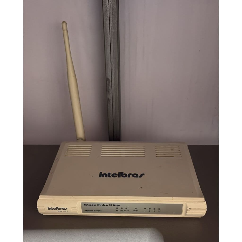 roteador usado antigo intelbras wrg 140e funcionando ok SEM FONTE