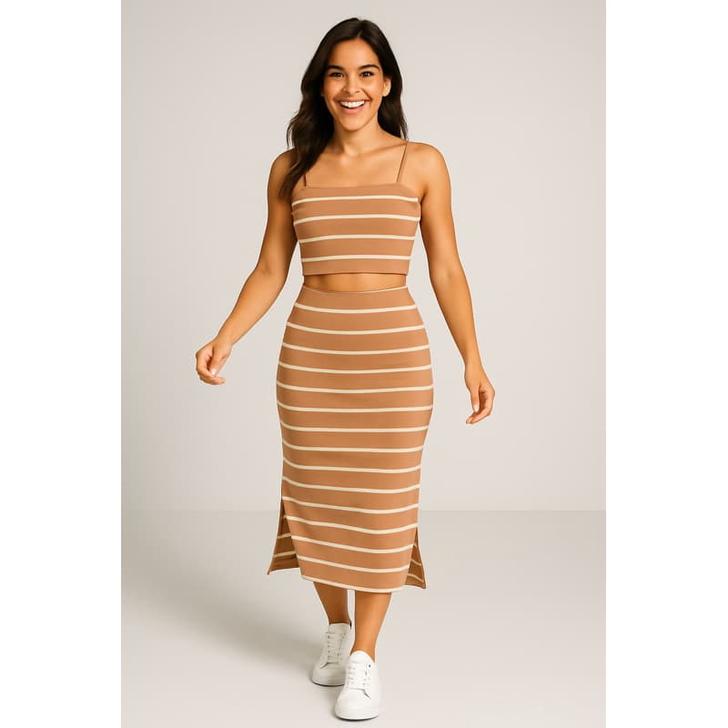 Conjunto Midi Alças Elegante para Todas as Ocasiões com Estilo Único e Conforto Incomparável.