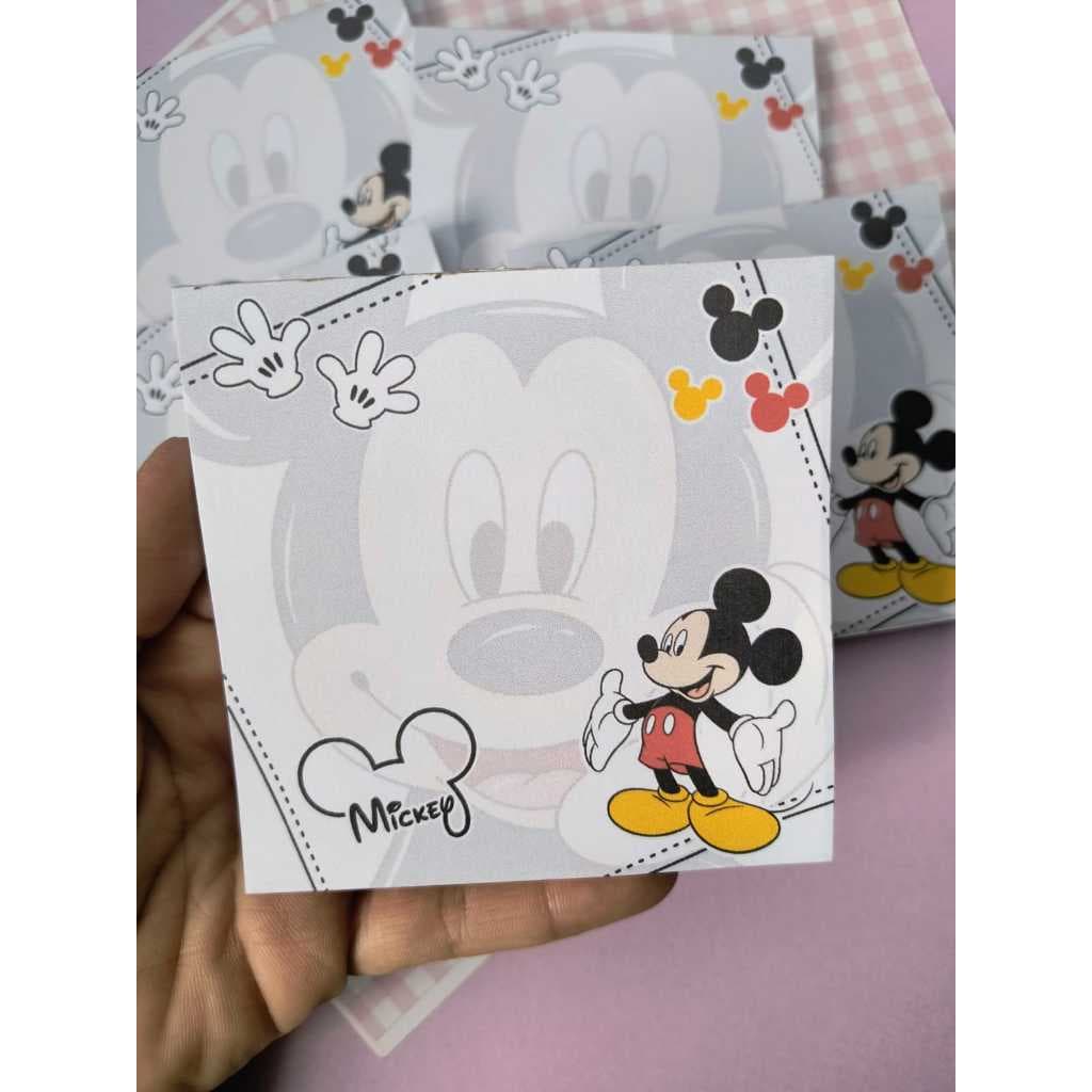 BLOCO DE ANOTAÇÕES MICKEY / VARIOS TEMAS DISPONIVEIS- DESTACÁVEL - 50 FOLHAS - PAPELARIA FOFA TAMANHO 8X8