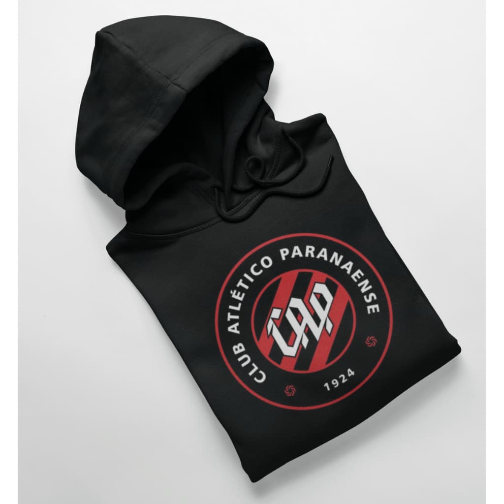 Moletom Athletico Paranaense PR Flanelado Blusão com Capuz Furacão Logo Antigo