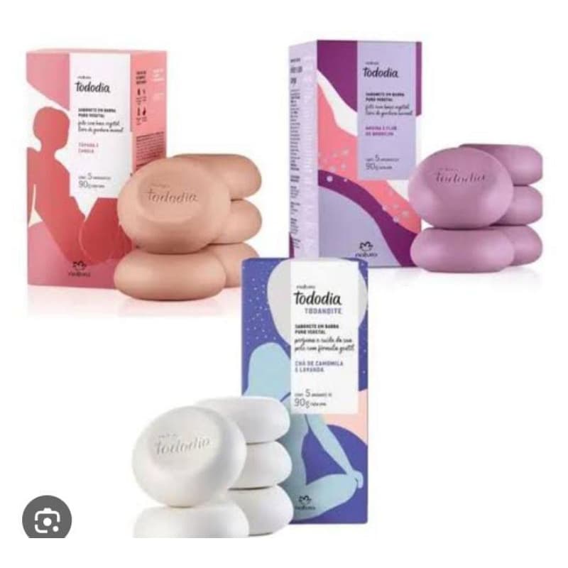 Kit Com 3 Caixas De Sabonete Natura Tododia