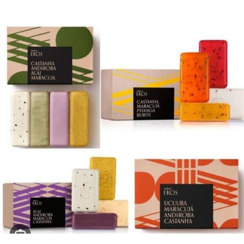 Kit Com 4 Caixas De Sabonete Natura Ekos