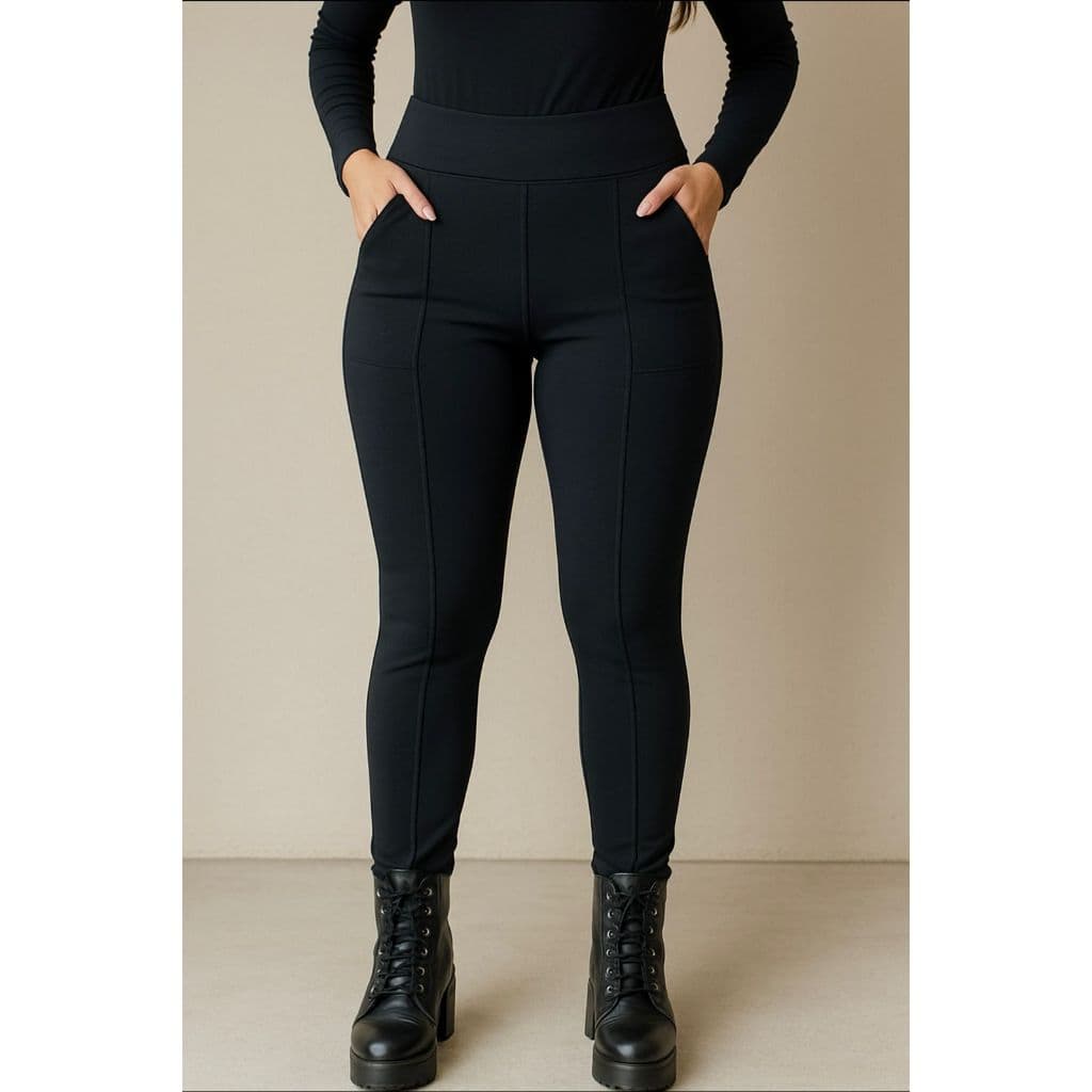 Calça Flanelada Montaria Feminina Com Bolso Grossa Quentinha Promoção