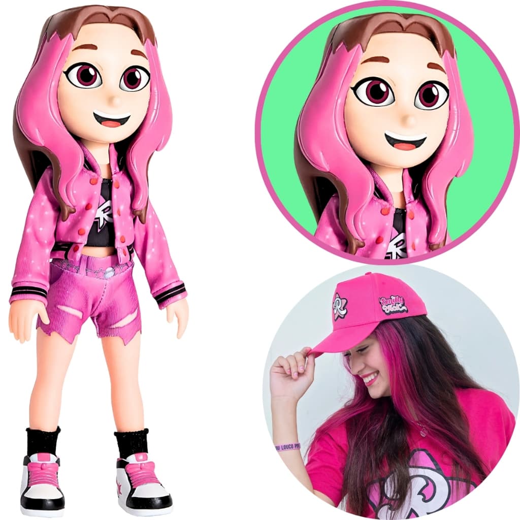 Boneca Emilly Vick Influencer Youtuber Dos Rosa Articulada Brinquedo Lançamento Licenciado Original