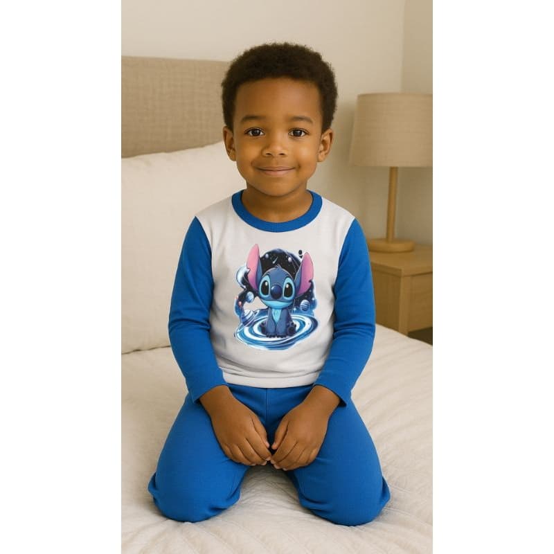 Pijama infantil masculino clássico Manga Longa e Curta Estampado Personagem