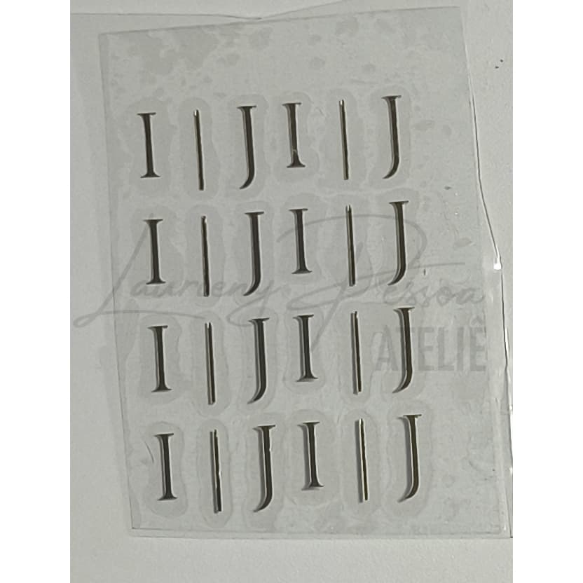 Adesivo termocolante - 1 cm - Inicial - 8 unidades