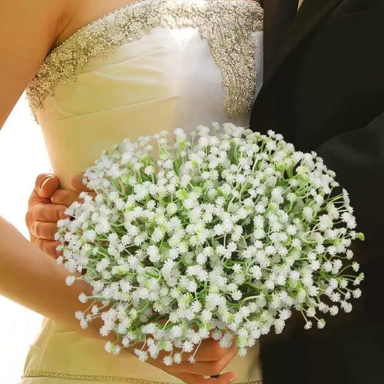 Galho Plantas Mosquitinhos 29cm Gypsophila Artificial Floral Decoração Casamento Festas Branco