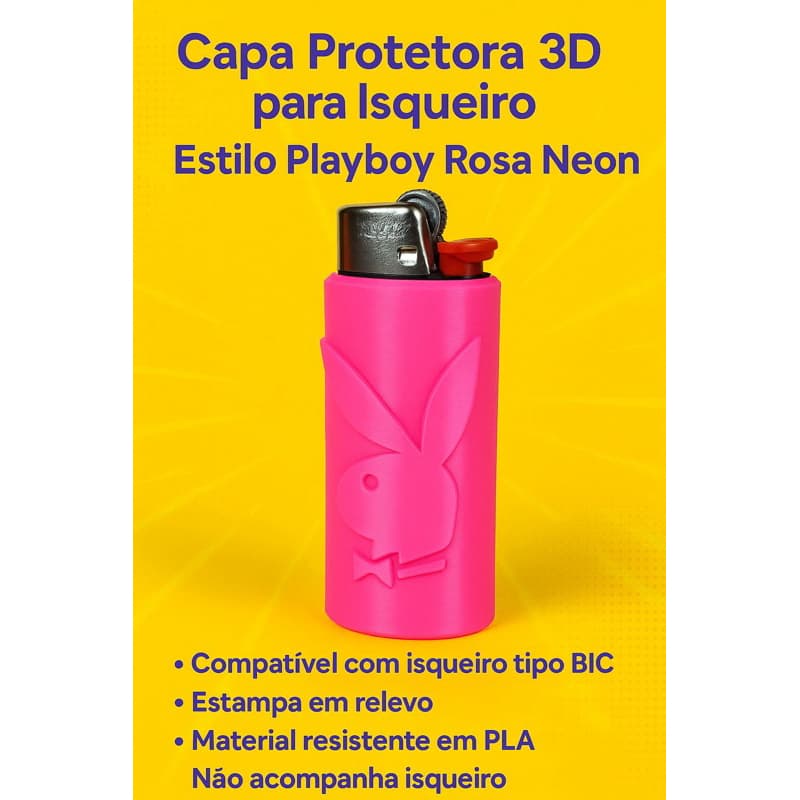 Capa isqueiro BIG BIC - Capa PLAYBOY para Isqueiro Bic Grande Personalizada com desenho