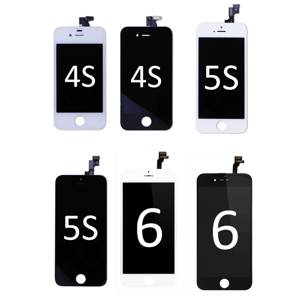 Tela Frontal Touch Display LCD iPhone 4S 5S 6 Preto Branco Premium Pronta Entrega