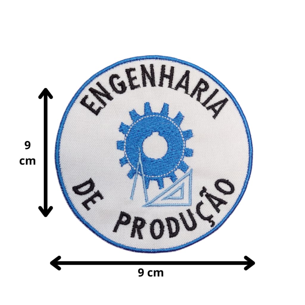 Patch Profissão Engenharia de Produção Bordado 9x9