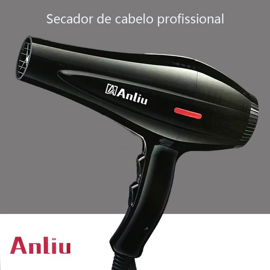 Secador de cabelo profissional de alta qualidade alta potência alto volume de ar 2 marchas e 3 temperaturas