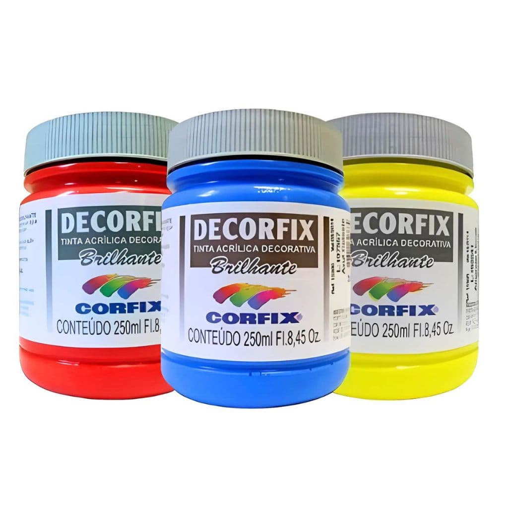 Tinta Acrílica Artesanato Decorfix Corfix Brilhante 250ml - 15300