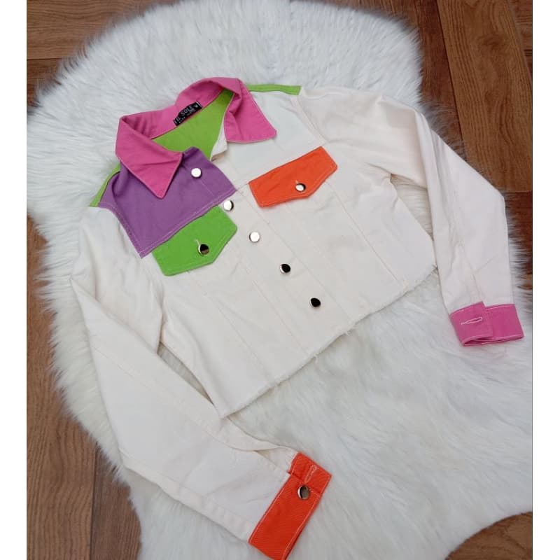 Jaqueta Jeans Feminina Colorida Casaco de Frio Super Promoção De Inverno