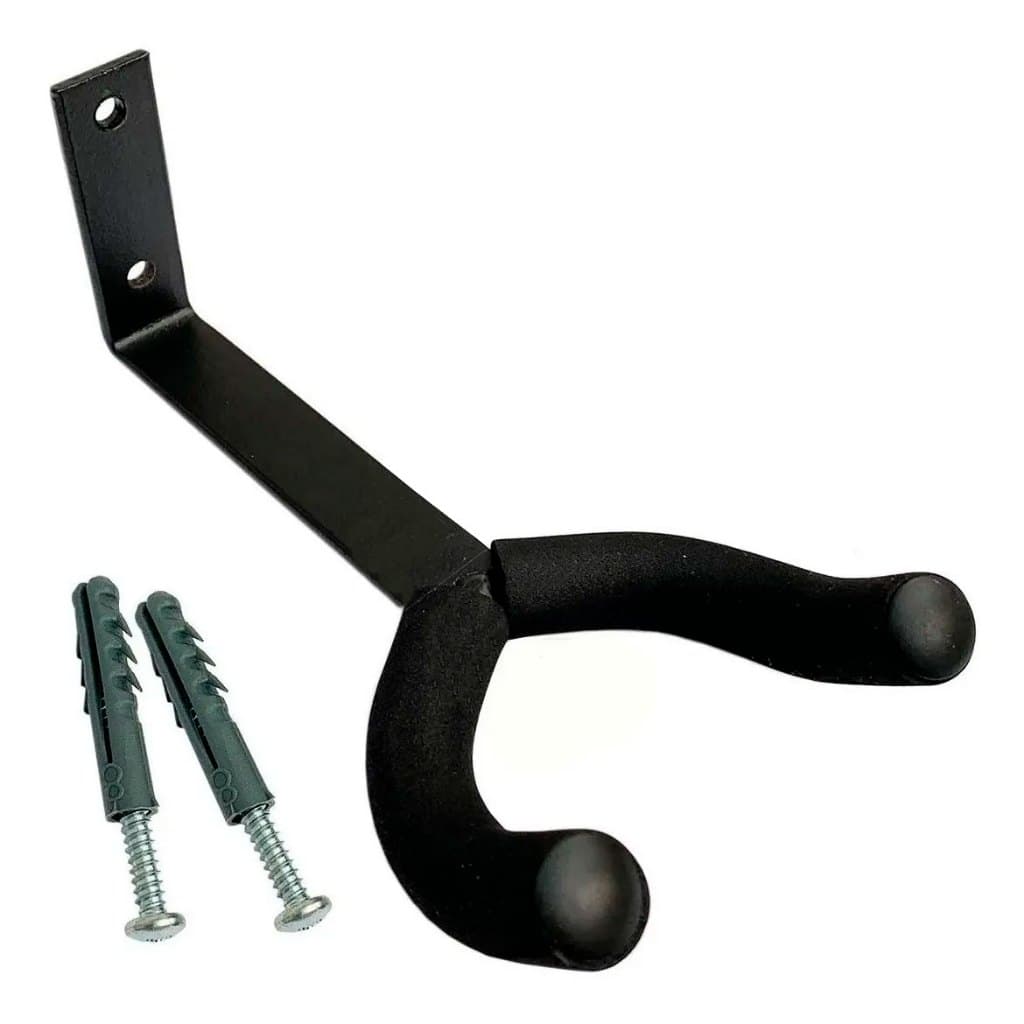Suporte De Parede Saty Sp-10f Para Violão / Guitarra / Baixo (com Parafusos E Buchas)