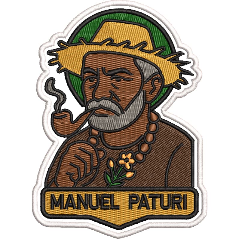 Patch Bordado Manuel Peturi Personalizado 10x7cm