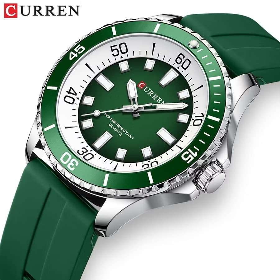 Relógio de Pulso Masculino Curren 8448 - Pulseira de silicone - Original