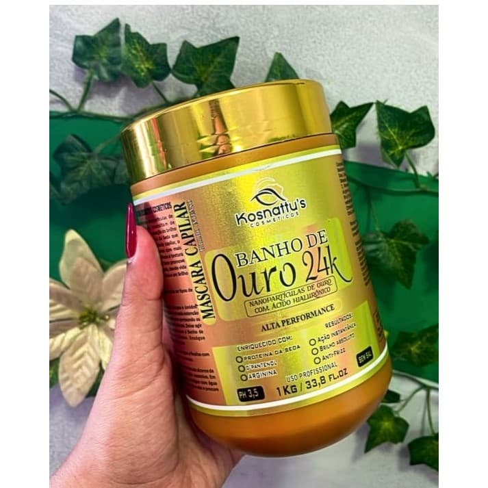 Máscara Capilar Banho de Ouro 24K Kosnattus