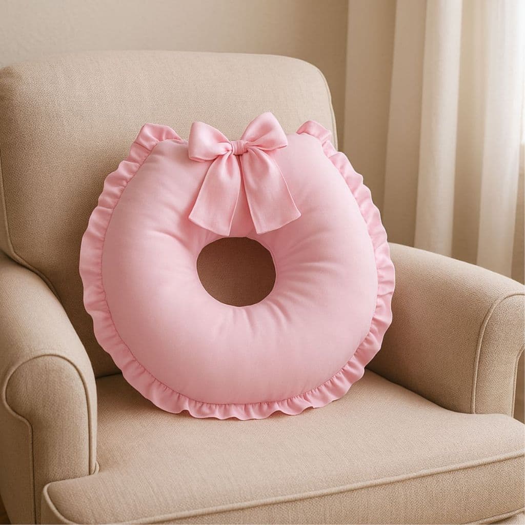 Almofada Para Amamentação Bebe Enxoval Travesseiro Amamentar Grande Menina Rosa