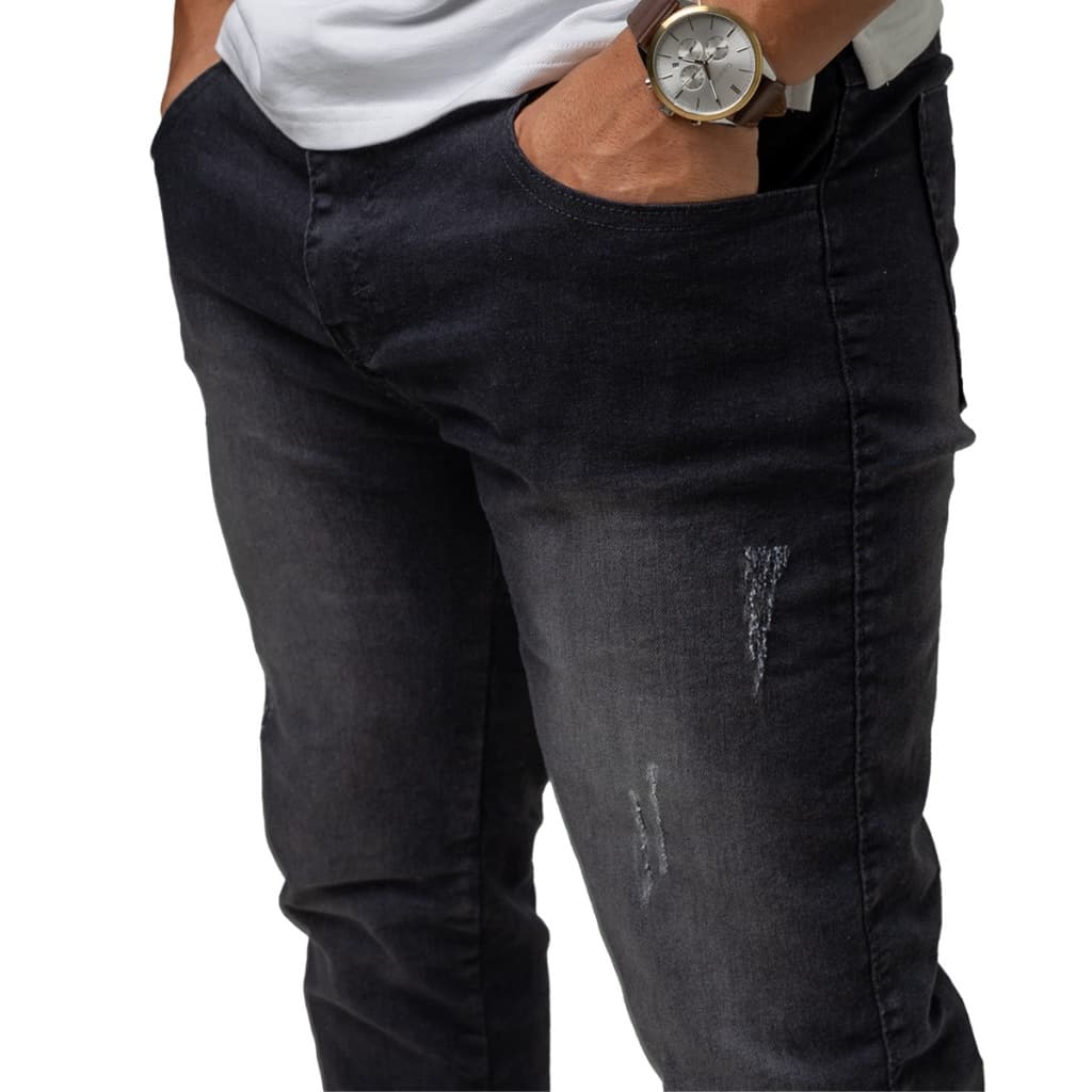 Calça Masculina Jeans Lycra Elastano Premium Casual Moda 2026 Estilosa Sarja Trabalho Versátil Inverno Dia dos Pais