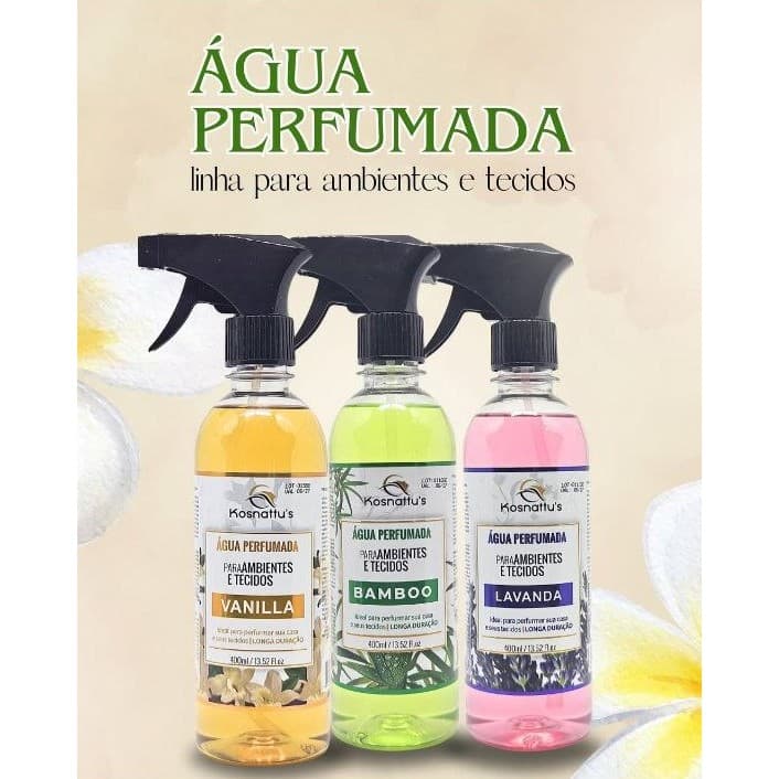 Água Perfumada para Ambientes e Tecidos Kosnattus.