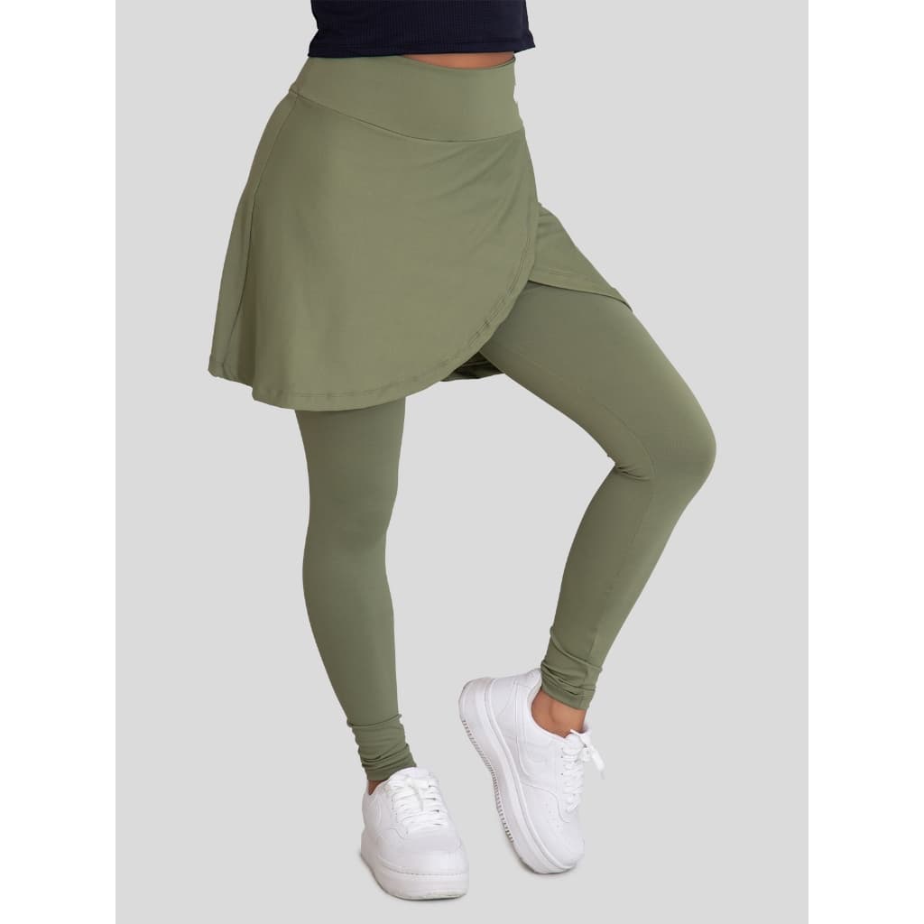 Calça Legging Saia Pulse de Poliamida Moda Feminina e Evangelica Fitness