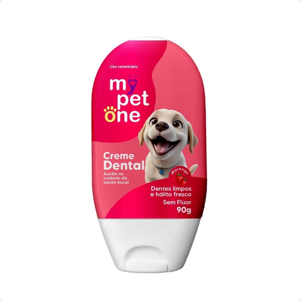 Creme Dental Sabor Morango Mypetone - 90g