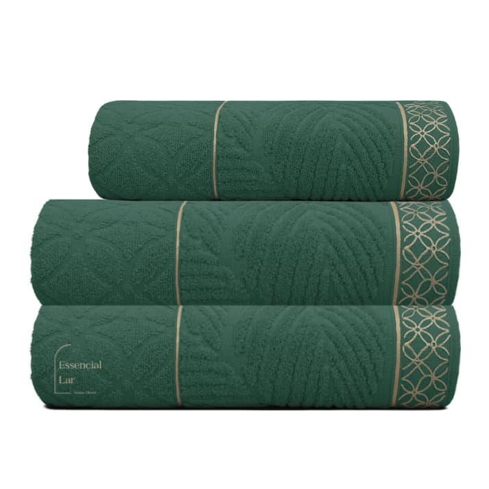 Kit/Jogo 2 Toalhas de Banho Nativa Appel + 1 Toalha de Rosto Grossa Macia Algodão 420g/m²