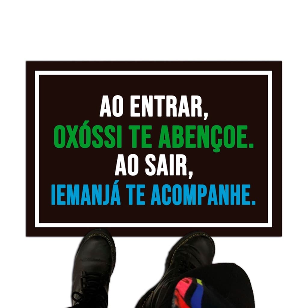 Tapete capacho umbanda - Oxóssi e Iemanjá