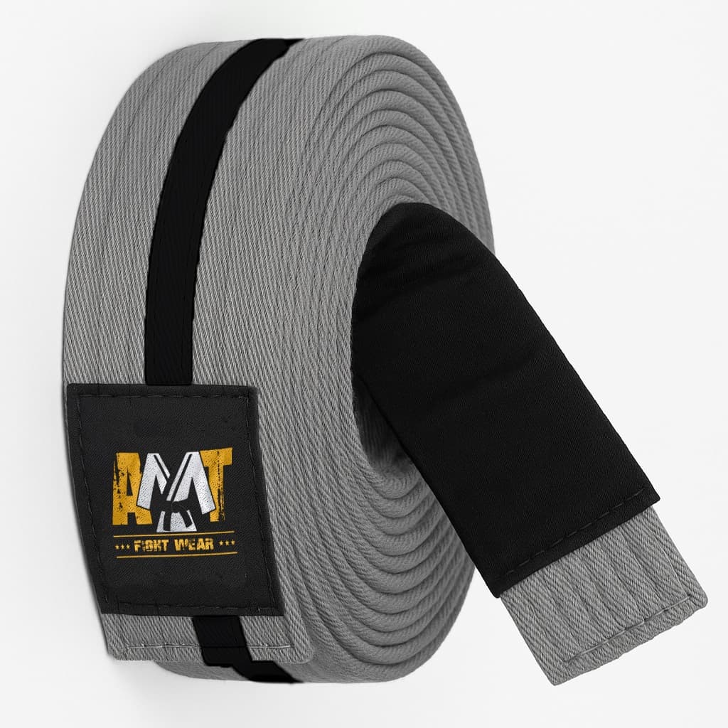 FAIXA JIU-JITSU CINZA COM PRETO INFANTIL