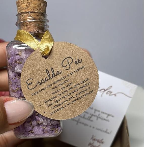 Tag Personalizada 4x4 cm para produtos em geral (50 unidades) - confeccionadas em papel kraft
