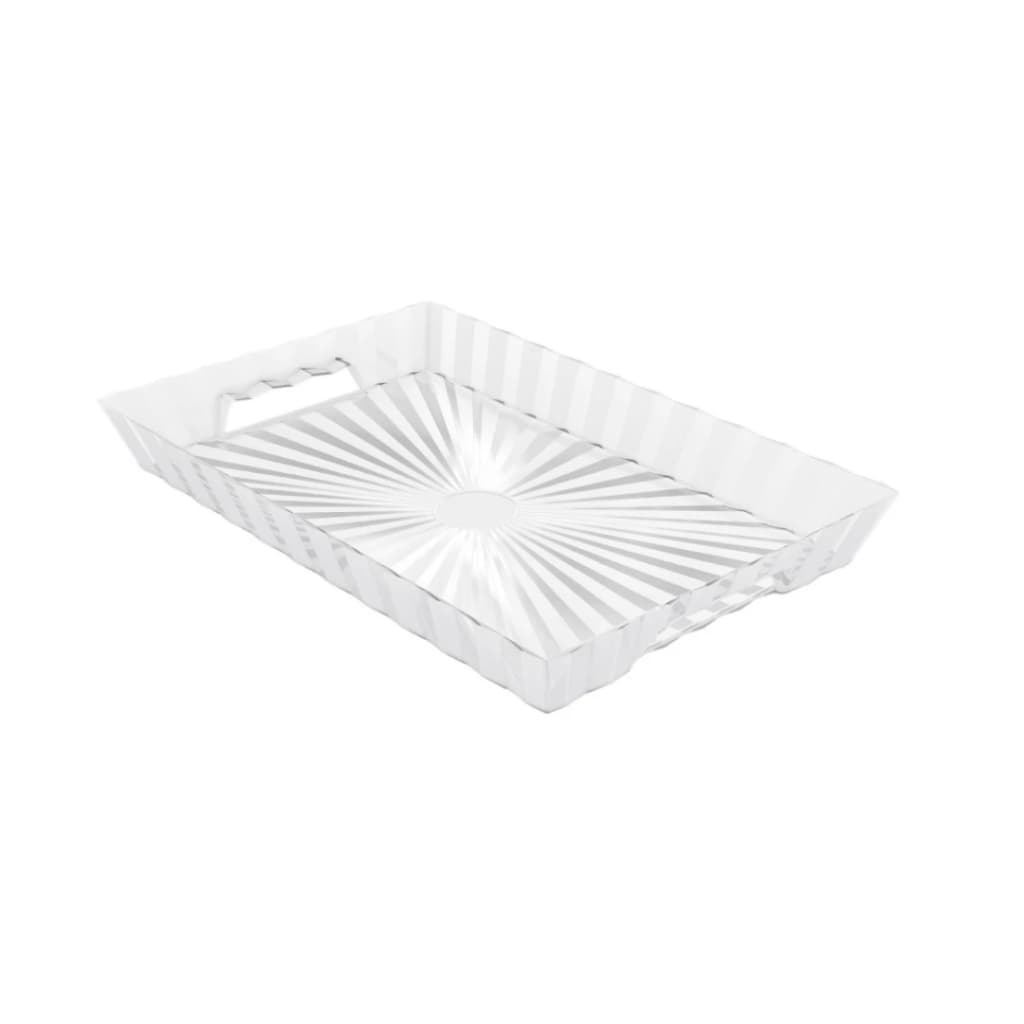 Bandeja Transparente Decorativa Luxo Servir Café Cozinha Resistente Uz