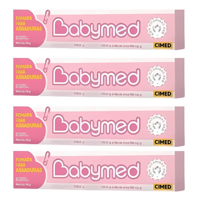 Babymed Rosa 45g Pomada de Assadura kit 4 unidades