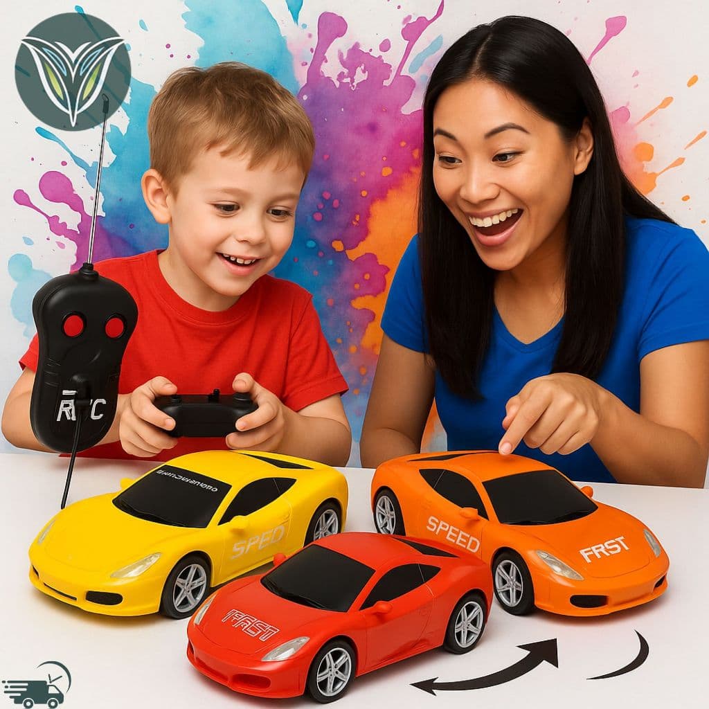 Carrinho Speed Racing Com Controle Remoto 2 Funções Criança Infantil Brinquedo Menino Menina Sem Fio