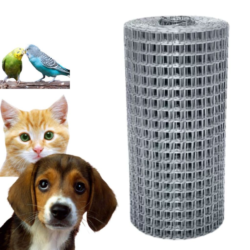 Tela Cerca para Cachorro e Gato 50cm de altura Reforçada Galvanizada Canil Gatil