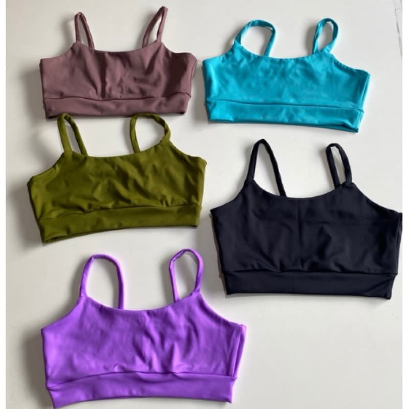 Kit 5 top Aurora Básico Feminino Treino Academia Pilates Confortável Média Compressão Sustentação
