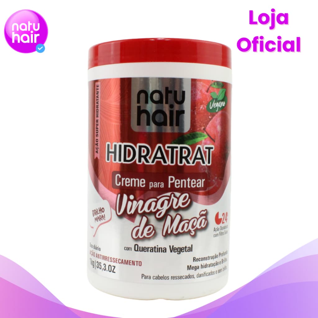 Creme Para Pentear Vinagre De Maçã 1kg